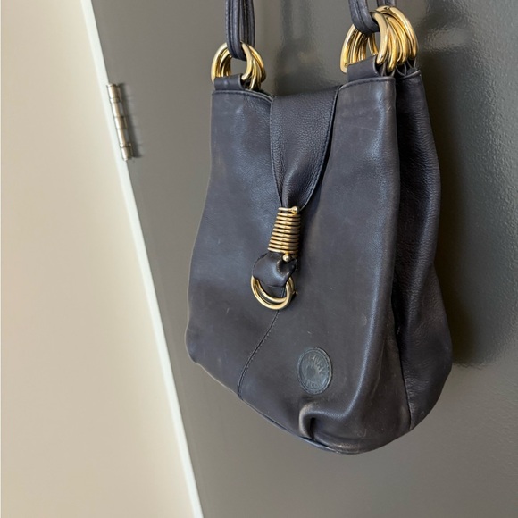 Henry’s Original Leather navy vintage bucket good embellish GVC leather bag Bag - Picture 4 of 15